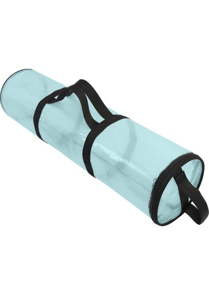 Noel Ambalaj Kağıdı Saklama Çantası Dayanıklı Yatak Altı Noel Hediye Paketi Organizatör Kolay Taşıma Kolları Şeffaf Pvc Çanta Mavi (Yurt Dışından)