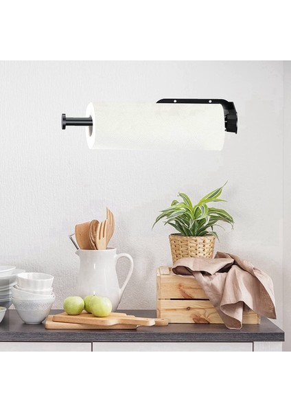 Mutfak Banyo Için Kendinden Yapışkanlı ve Vidalı Tezgah Altında Sönümlemeli Duvara Montaj Kağıt Havlu Rafı (Yurt Dışından)
