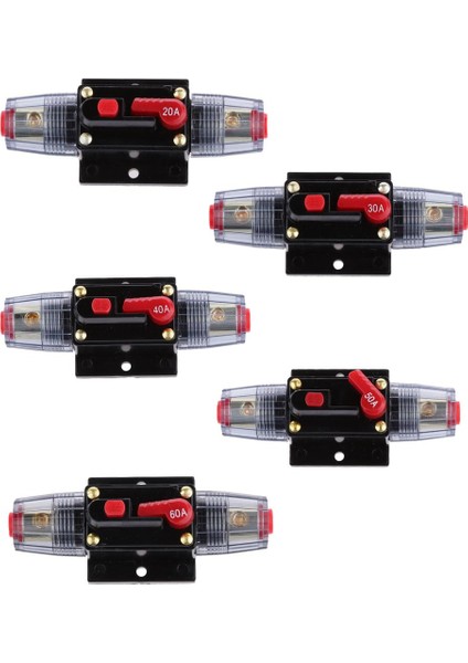 Araç Ses Sistemi 20A Için Sigorta Tutuculu 20-300AMP Devre Kesici 12V/24V 12-24V (Yurt Dışından)