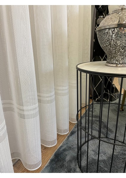 Lahor Model Modern Bantlı Etek Desen 1/2,5 Pile Tül Perde fiyatları