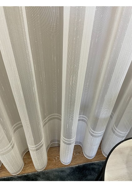 Lahor Model Modern Bantlı Etek Desen 1/2,5 Pile Tül Perde fırsatları