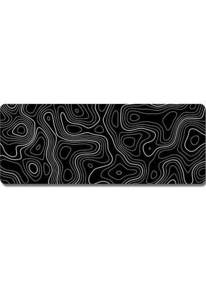 Topografik Kontur Genişletilmiş Büyük Mouse Pad Bilgisayar Klavye Fare Mat Mousepad 3mm Kaymaz Tabanlı (Yurt Dışından)