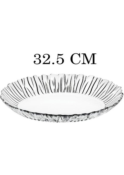 10546 Aurora 32 Cm Oval Cam Kayık Servis Meyve Tabağı