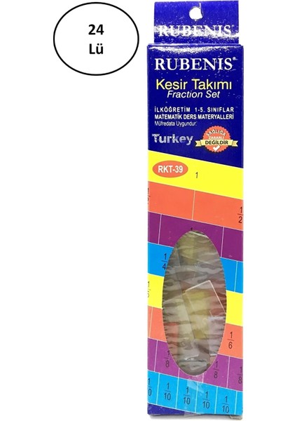 Rubenıs Rkt-39 Plastik Kesir Takımı 24'lü