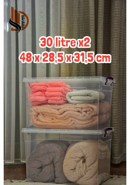 Plastik Kilitli Kapaklı Yatay Saklama ve Erzak Kabı 30 Litre fiyatları