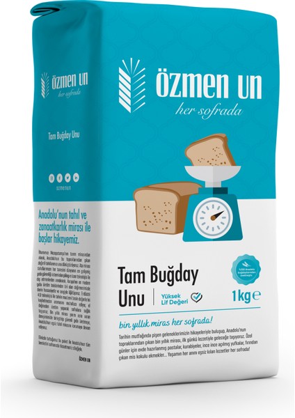 Tam Buğday Unu Özmen Un 1 kg