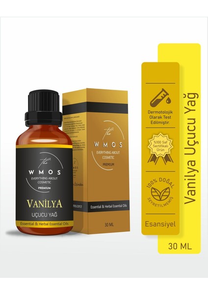 Vanilya Uçucu Yağ 100 % Saf Esansiyel Uçucu Yağ Aromaterapi Yağı Oda Kokusu Buhurdanlık Yağı 30ML