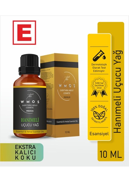 Hanımeli Uçucu Yağ 100 % Saf Esansiyel Uçucu Yağ Aromaterapi Yağı Oda Kokusu Buhurdanlık Yağı 10ML