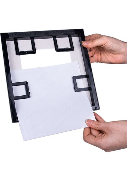 My Family Yazılı Yapışkanlı Sök-Tak Paspartulu Siyah Kare Fotoğraf Çerçevesi - 12'li Paket indirimleri