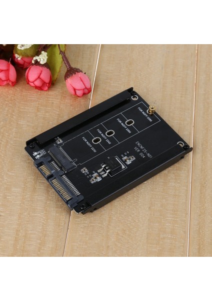 Siyah Kasa Cy B+M Soket 2 M.2 Ngff (Sata) SSD - 2230/2242/2260/2280MM M2 SSD Için 2.5 Sata Adaptörü (Yurt Dışından)