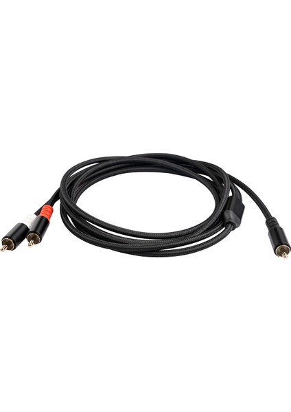 Rca Y Adaptör Kablosu Subwoofer Y Kablosu 1x Rca - 2x Rac Ses Kablosu 1 Rca - 2 Rca Güç Amplifikatörü Ses Kablosu, 2 Metre (Yurt Dışından)