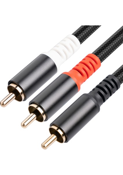 Rca Y Adaptör Kablosu Subwoofer Y Kablosu 1x Rca - 2x Rac Ses Kablosu 1 Rca - 2 Rca Güç Amplifikatörü Ses Kablosu, 2 Metre (Yurt Dışından)
