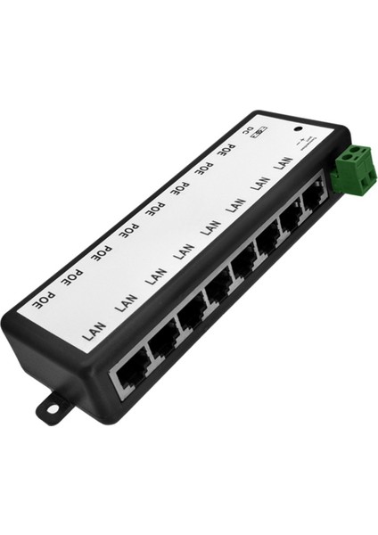 Poe Enjektörü 8 Bağlantı Noktalı Poe Güç Adaptörü Cctv Ağı Için Ethernet Güç Kaynağı Poe Kamera Ethernet Üzerinden Güç, Beyaz (Yurt Dışından)