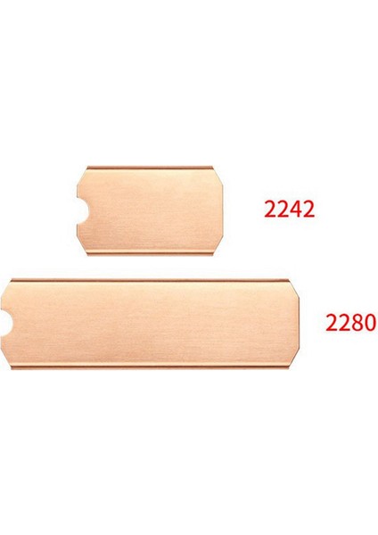 Bakır M.2 SSD Soğutucu Sabit Disk Soğutucu ile Termal Katı Hal Disk Radyatör 0.5mm M.2 2242 Nvme Ssd, TN42 (Yurt Dışından)