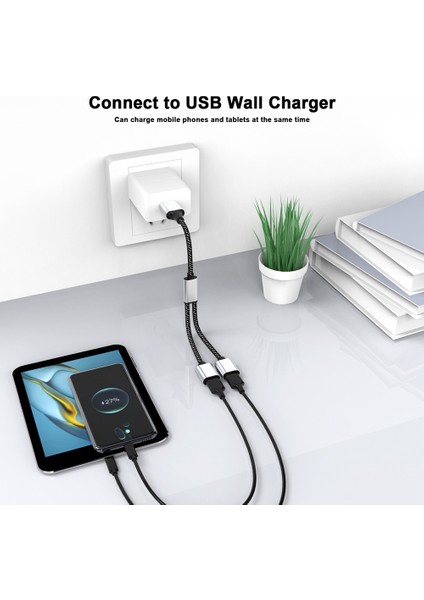 Usb'den USB 2.0'a Üçlü USB Bağlantı Noktası Hub Otg Adaptör Kablosu Hab Veri Şarj Dönüştürücü USB Uzatma Ayırıcı, USB A'dan 4'e USB (Yurt Dışından)