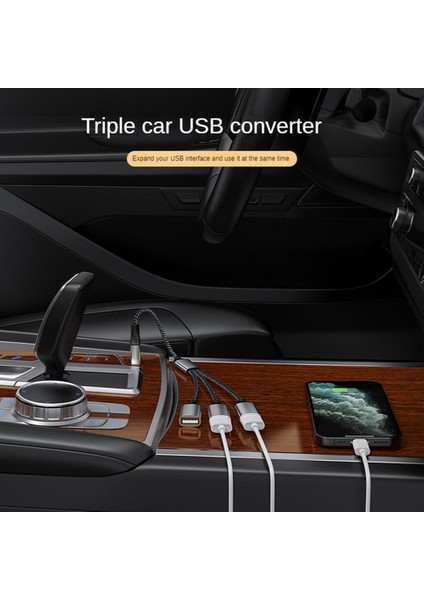 Usb'den USB 2.0'a Üçlü USB Bağlantı Noktası Hub Otg Adaptör Kablosu Hab Veri Şarj Dönüştürücü USB Uzatma Ayırıcı, USB A'dan 4'e USB (Yurt Dışından)