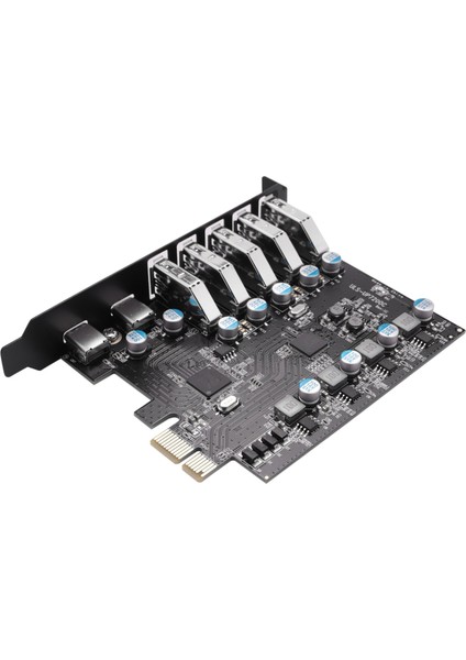 Pcı-E - USB 3.0 7 Bağlantı Noktalı Genişletme Kartı, Pcı Express USB 3.2 Eklenti Kartı, Masaüstü Bilgisayar Için Dahili Usb3 Hub Dönüştürücü (Yurt Dışından)
