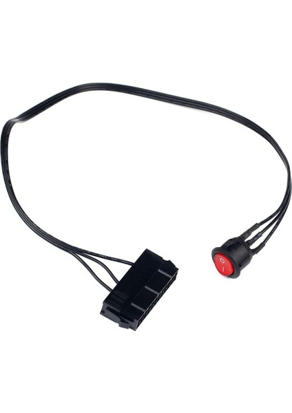 50 cm Kablo Bakır Teneke Tel 24-Pin Dişi Atx Psu Pc Güç Kaynağı Marş Test Cihazı Açma/kapama Anahtarı ile Başlangıç Jumper (Yurt Dışından)