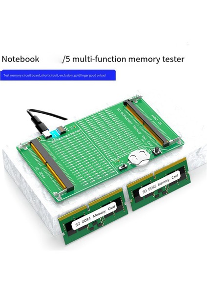 Dizüstü Bellek Test Cihazı Ddr4/ddr5 2'si 1 Arada Bellek Test Cihazı, Hafif Çok Fonksiyonlu Taşınabilir Bellek Test Kartı (Yurt Dışından)