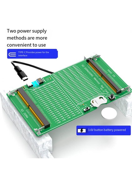 Dizüstü Bellek Test Cihazı Ddr4/ddr5 2'si 1 Arada Bellek Test Cihazı, Hafif Çok Fonksiyonlu Taşınabilir Bellek Test Kartı (Yurt Dışından)