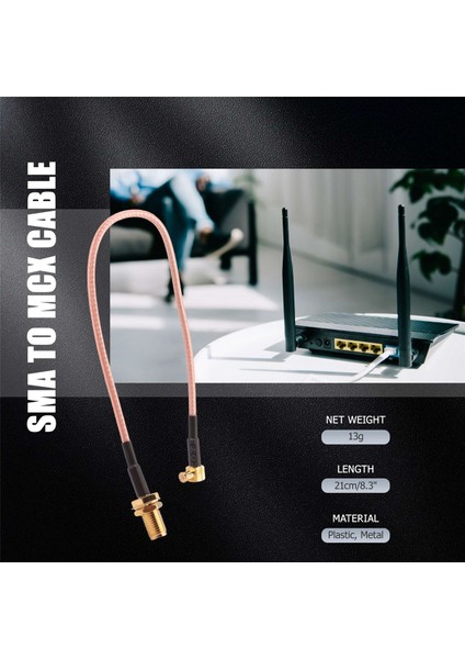 Mcx Erkek - Sma Dişi RG316 Düşük Kayıplı Pigtail Adaptör Kablosu 21CM/8.3IN (Yurt Dışından)