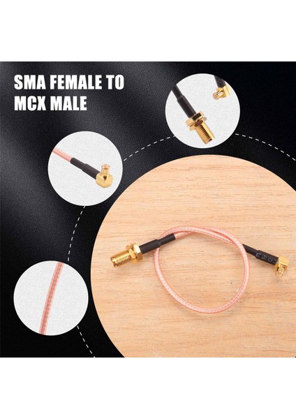 Mcx Erkek - Sma Dişi RG316 Düşük Kayıplı Pigtail Adaptör Kablosu 21CM/8.3IN (Yurt Dışından)