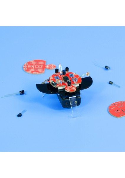 Ateşböceği Işığa Duyarlı Robot Elektronik Öğrenme Dıy Kiti Mini Robot Işığa Duyarlı Direnç (Yurt Dışından)
