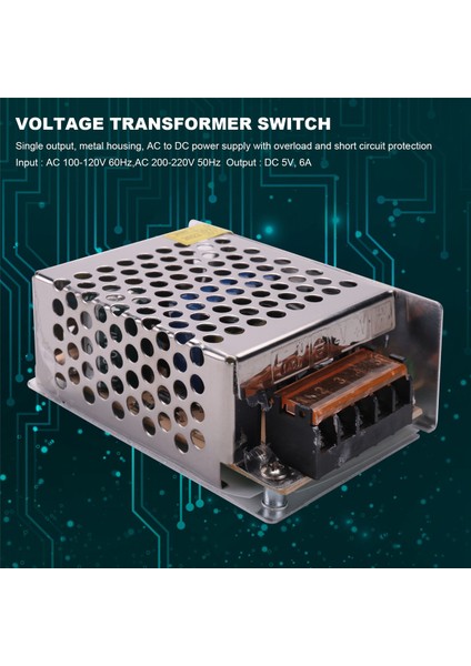 LED Ekran Için Ac - Dc 5V 6A Düzenlenmiş Anahtarlama Güç Kaynağı Dönüştürücü (Yurt Dışından)