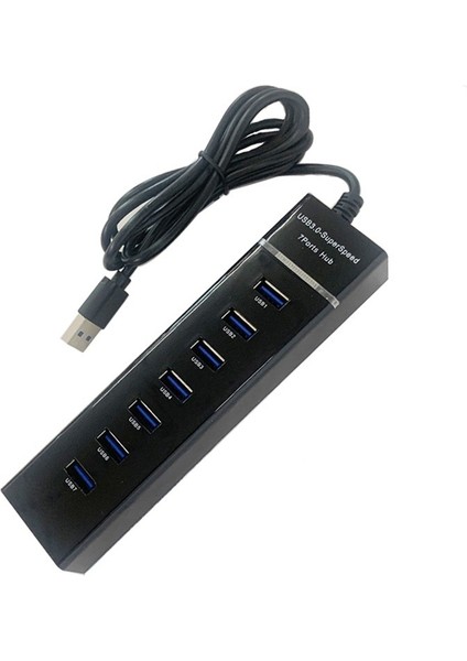 USB 3.0 USB 2.0 7 Port Hub Splitter Adaptör Kablosu Uzunluğu 120 cm Masaüstü Pc Dizüstü Klavye Fare Mobil Sabit Disk Için (Yurt Dışından)