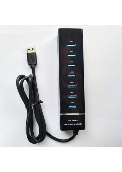 USB 3.0 USB 2.0 7 Port Hub Splitter Adaptör Kablosu Uzunluğu 120 cm Masaüstü Pc Dizüstü Klavye Fare Mobil Sabit Disk Için (Yurt Dışından)