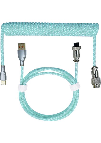 Type-C - USB Veri Kablosu Mekanik Klavye Sarmal Kablo Havayolu Kablosu Oyun Klavyesi Kablosu Yaylı Kablo Mor (Yurt Dışından)