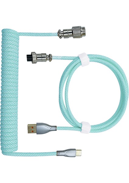 Type-C - USB Veri Kablosu Mekanik Klavye Sarmal Kablo Havayolu Kablosu Oyun Klavyesi Kablosu Yaylı Kablo Mor (Yurt Dışından)