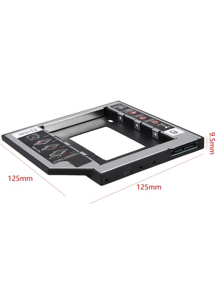 Evrensel Sata 2nd HDD SSD Sabit Disk Caddy 9.5mm Cd/dvd-Rom Optik Bay HDD Sataii Sdd Sabit Disk Braketi (Yurt Dışından)