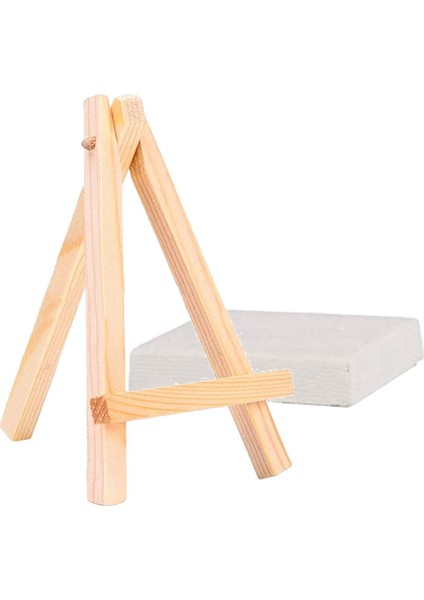 12 Adet Sanatçılar Mini Şövale + 3 Inç X3 Inç Mini Tuval Seti Boyama Çocuklar Zanaat Diy Çizim Küçük Masa Şövale Okul Için (Yurt Dışından)