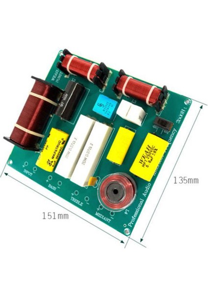 2pcs 300W 3 Yollu Tiz Orta Bas Hoparlör Frekans Bölücü Geçiş Filtresi (Yurt Dışından)