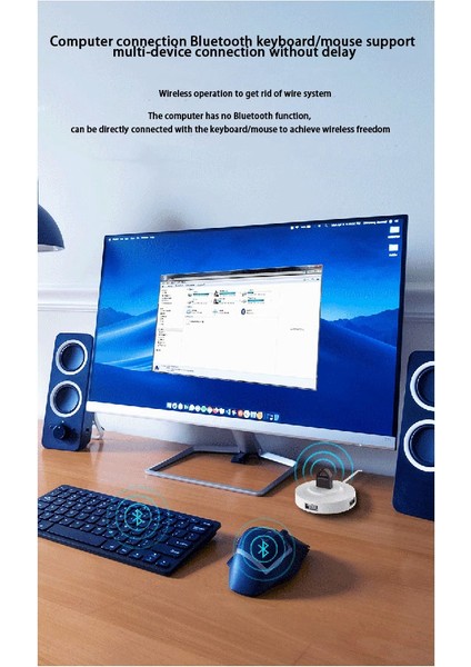 USB Bluetooth 5.3 Adaptörü USB Masaüstü Bilgisayar Bluetooth Alıcısı Klavye Fare Bluetooth Verici (Yurt Dışından)