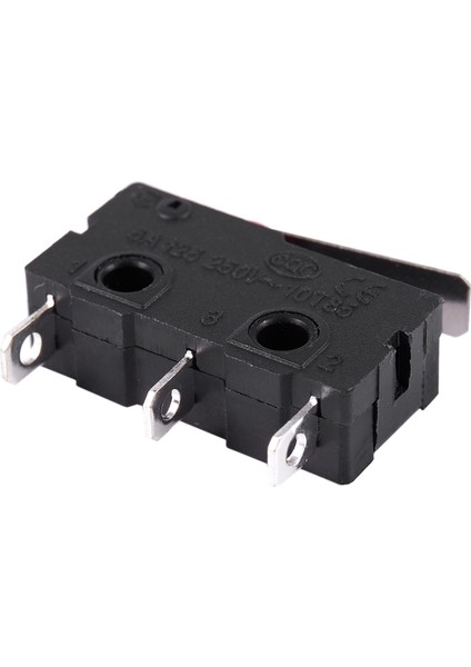 20 Adet Ac 125V 250V 5A Spdt 3-Pin Anlık Plastik Mikro Limit Anahtarı Siyah + Gümüş (Yurt Dışından)