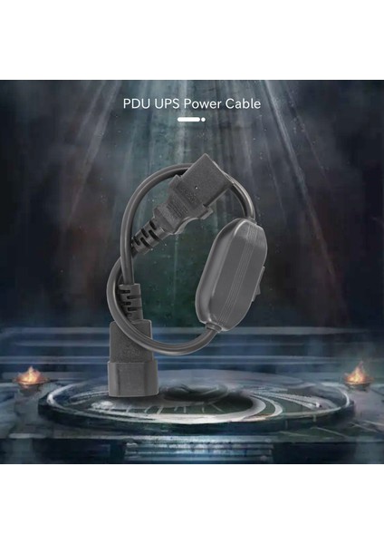 Özel Pdu Ups Güç Kablosu Kablosu, Iec 320 C14 - C13, Açma/kapama Anahtarlı 30CM Siyah (Yurt Dışından)