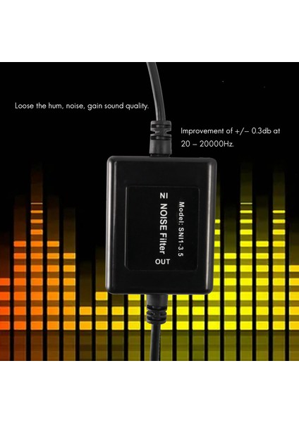 Snı-1/3.5 Gürültü Filtresi Dalgalı Kütle Filtresi Izolatörü 3.5mm Siyah (Yurt Dışından)