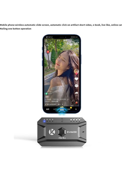 Telefon Ekranını Sessize Alma Otomatik Tıklama Bluetooth 5.0 Kaydırma Cihazı Videoyu Kaydırmak Için Beğeniler ve Tıklamalar (Yurt Dışından)