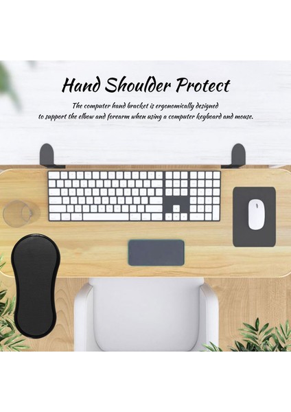 El Omuz Koruması Kol Dayama Pedi Masa Takılabilir Bilgisayar Masası Kol Desteği Fare Altlığı Kol Bilek Desteği Sandalye Genişletici Masa Siyah (Yurt Dışından) fırsatları
