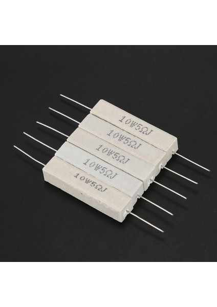 5 Adet Wirewound Seramik Çimento Direnci 5 Ohm 10W Watt %5 (Yurt Dışından)