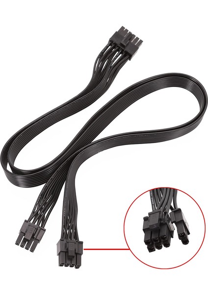 Psu Grafik Kartı Hattı 12PIN - Çift 8pin(6+2) Pcı-E Modüler Güç Kablosu, Seasonic P-860 P-1000 X-1050 (60CM) (Yurt Dışından)