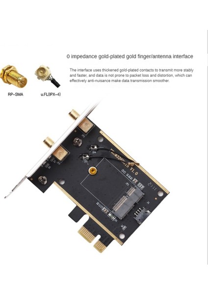 M.2 Pcıe Wifi Kablosuz Adaptör Dönüştürücü Ngff M.2 Wifi Bluetooth Kartı Için 2x Anten ile AX210 AX200 9260 8265 (Yurt Dışından)