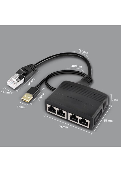 Ağ 1 Bölme 4 Yüz Megabit Ağ Paylaşımı RJ45 1 Sürükleme 4 Ağ Bağlantı Noktası Genişletme Ağ Bölücü (Yurt Dışından) modelleri