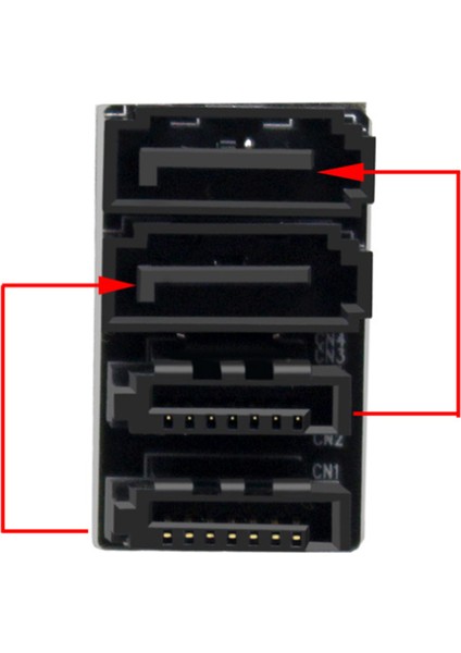 Adet Çift Sata 7pin Dişi Çift 7pin Erkek 180 Derece Açılı Adaptör Anakart Sata Adaptörü Masaüstü Bilgisayarlar Için SSD HDD (Yurt Dışından)