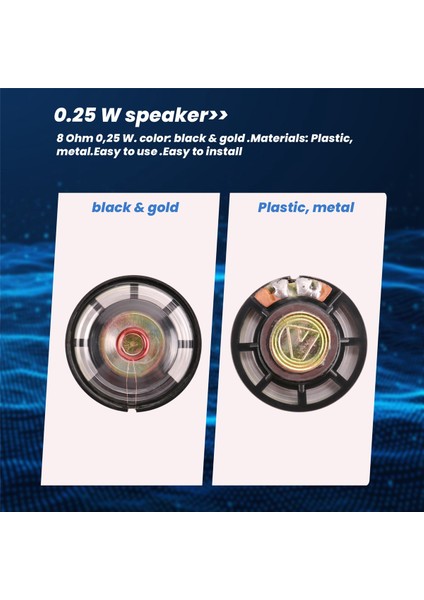 5 Adet 8 Ohm 0.25 W 29 mm Manyetik Kapatmalı Hoparlör Elektrikli Oyuncak Için (Yurt Dışından)