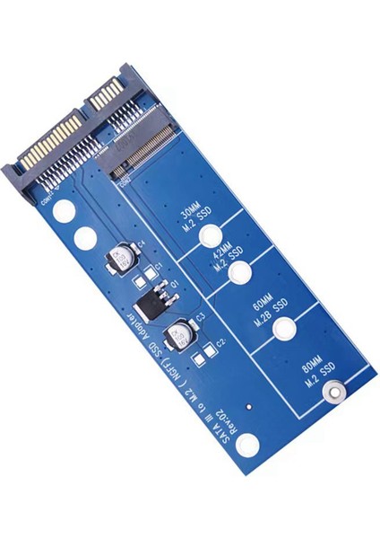 Ngff M.2 Adaptörü M2 - Sata 3 Adaptörü M.2 - Sata Adaptörü SSD M2 - Sata Genişletme Kartı B Anahtar Desteği 30/42/60/80MM Mavi (Yurt Dışından)