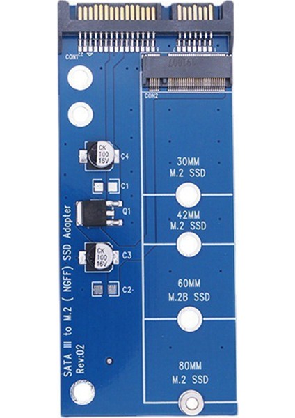 Ngff M.2 Adaptörü M2 - Sata 3 Adaptörü M.2 - Sata Adaptörü SSD M2 - Sata Genişletme Kartı B Anahtar Desteği 30/42/60/80MM Mavi (Yurt Dışından)