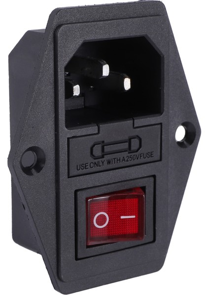 3 Pin IEC320 C14 Giriş Modülü Fiş Sigorta Anahtarı Erkek Güç Soketi 10A 250V (Yurt Dışından)